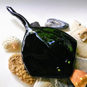 Black Stingray Fused Glass Fish Great Item for an Aquarium image 6