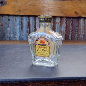Vintage Crown Royal Seagrams Bottle - Etsy