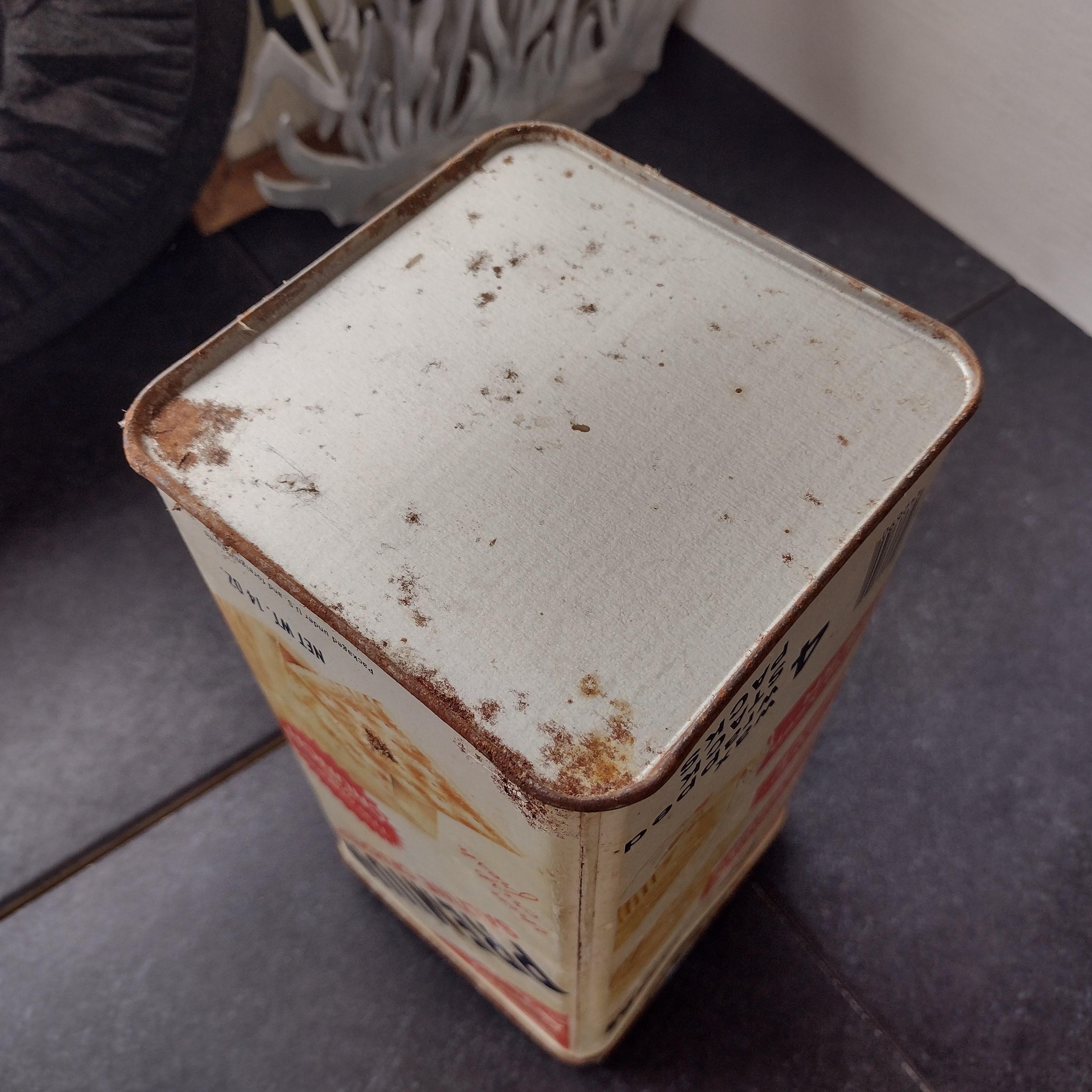 TIN缶　NABISCO　クラッカー　アンティーク　ヴィンテージ Vintage 1969 Nabisco Cracker Tin – Saltine Container - Etsy