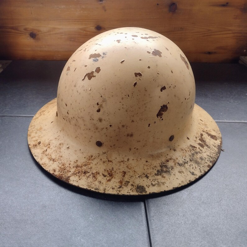 WW2 Era US Civil Defense Steel Helmet with Air Warden Reporting Documents