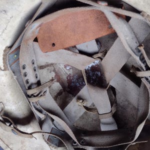 WW2 Era US Civil Defense Steel Helmet with Air Warden Reporting Documents