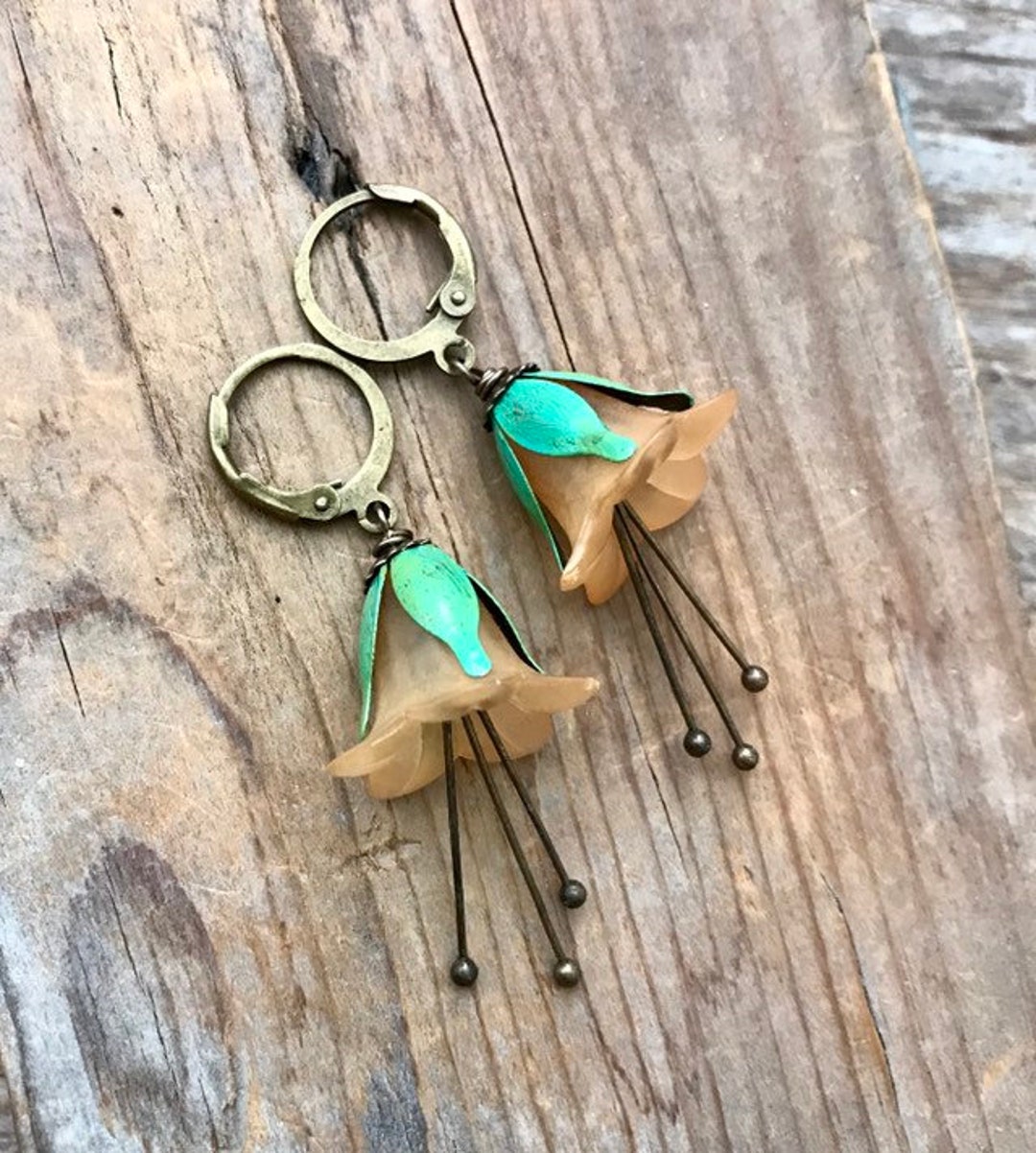Boulier Ancien Boucles D'oreilles Vintage En Bakélite Noire Avec Strass Et Métal Doré - Clip | Occasion Bon état Bouchons D Oreilles
