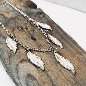 Silver Leaf Necklace - Vintage Style, Nature Inspired, Woodland Necklace, Nature Gifts, Vintage Leaves, Gifts Under 30, Statement Jewelry