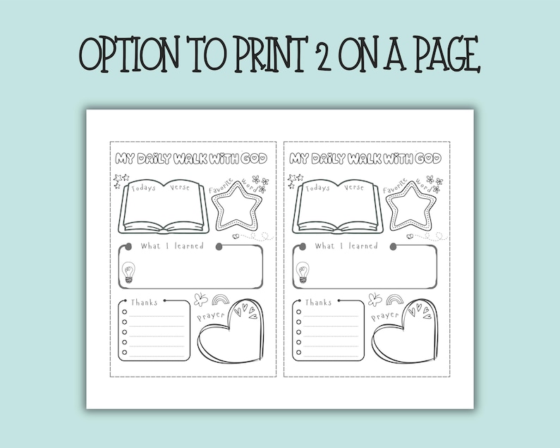 Kids Bible Study Printable – Daily Bible Study Journal for Kids ...