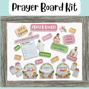 Kit de tableau de prière à imprimer | Kit de démarrage pour tableau de prière | Cartes de prière| Kit de planches de prière à faire soi-même au format PDF imprimable