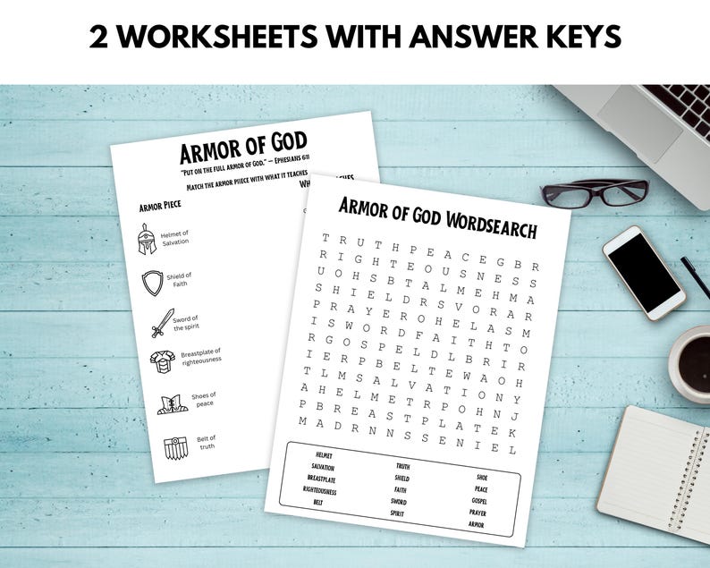 Armor of God Activity Pack; Sunday School Craft: Armor of God Ephesians ...