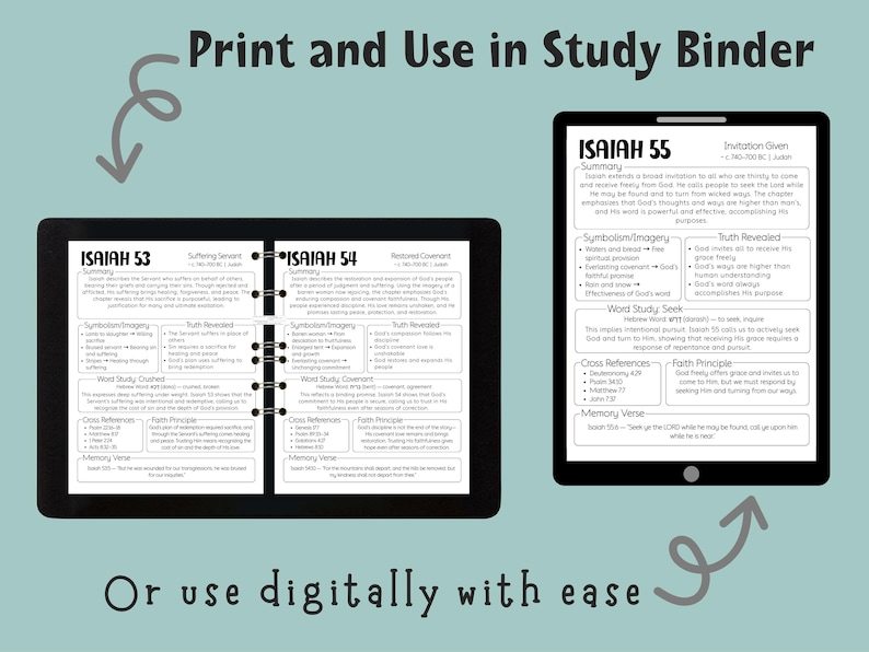 Isaiah Bible Study Guide, Printable Bible Study Template, Bible Study ...
