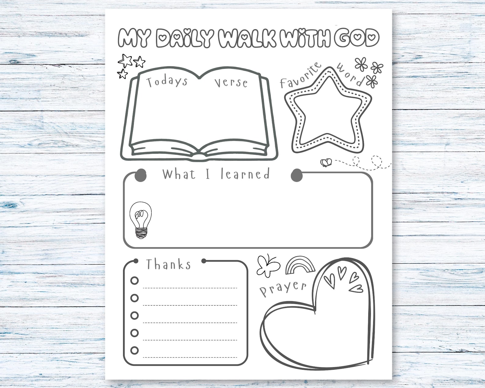 Kids Bible Study Printable – Daily Bible Study Journal for Kids ...
