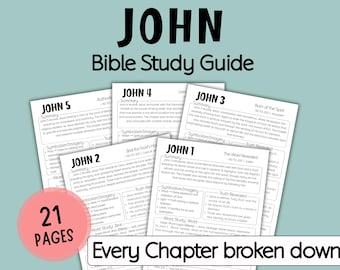 John Bible Study Guide, Printable Bible Study Template, Bible study resource, Verse mapping bonus, bible study lessons for adults