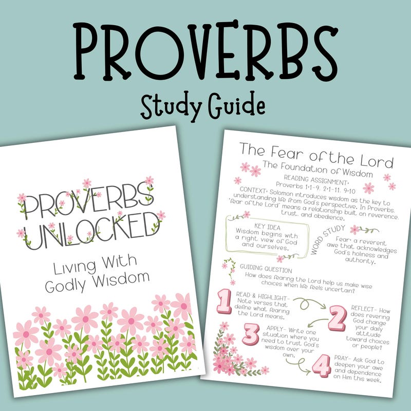 Proverbs 3 Bible Study - Etsy