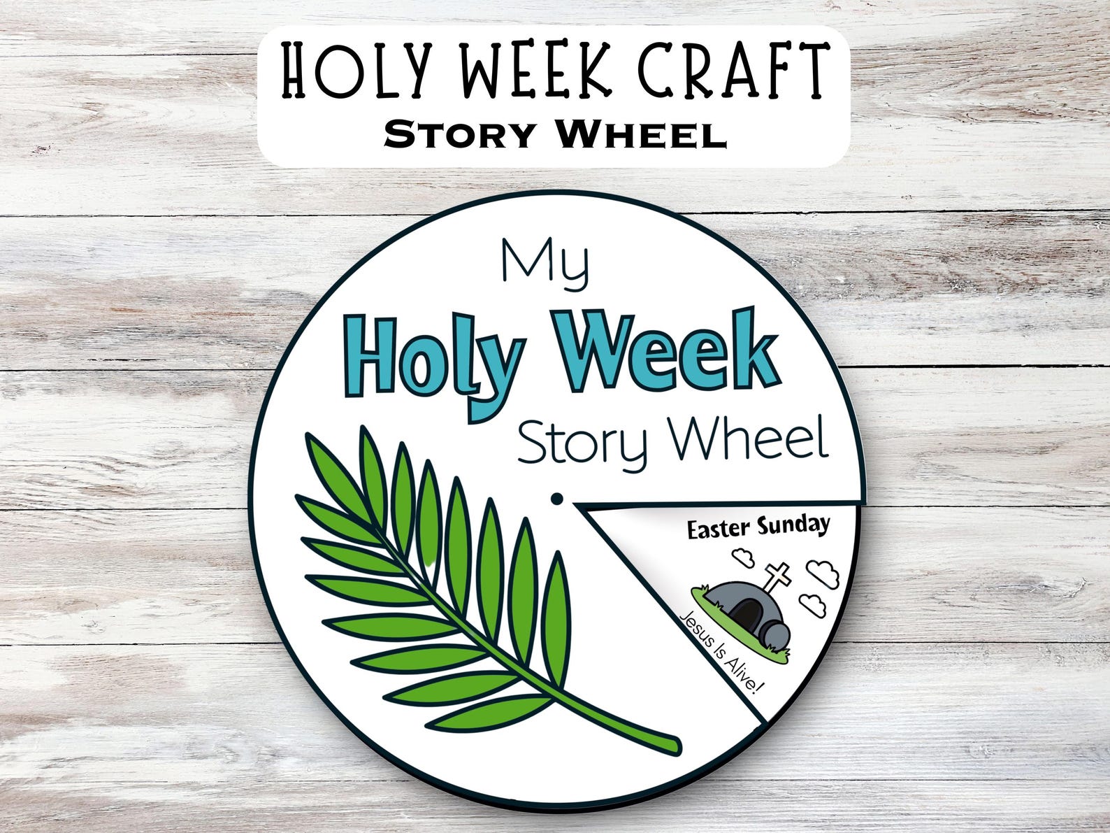 Holy Week Craft Story Wheel, Printable Christian Easter Craft for Kids ...