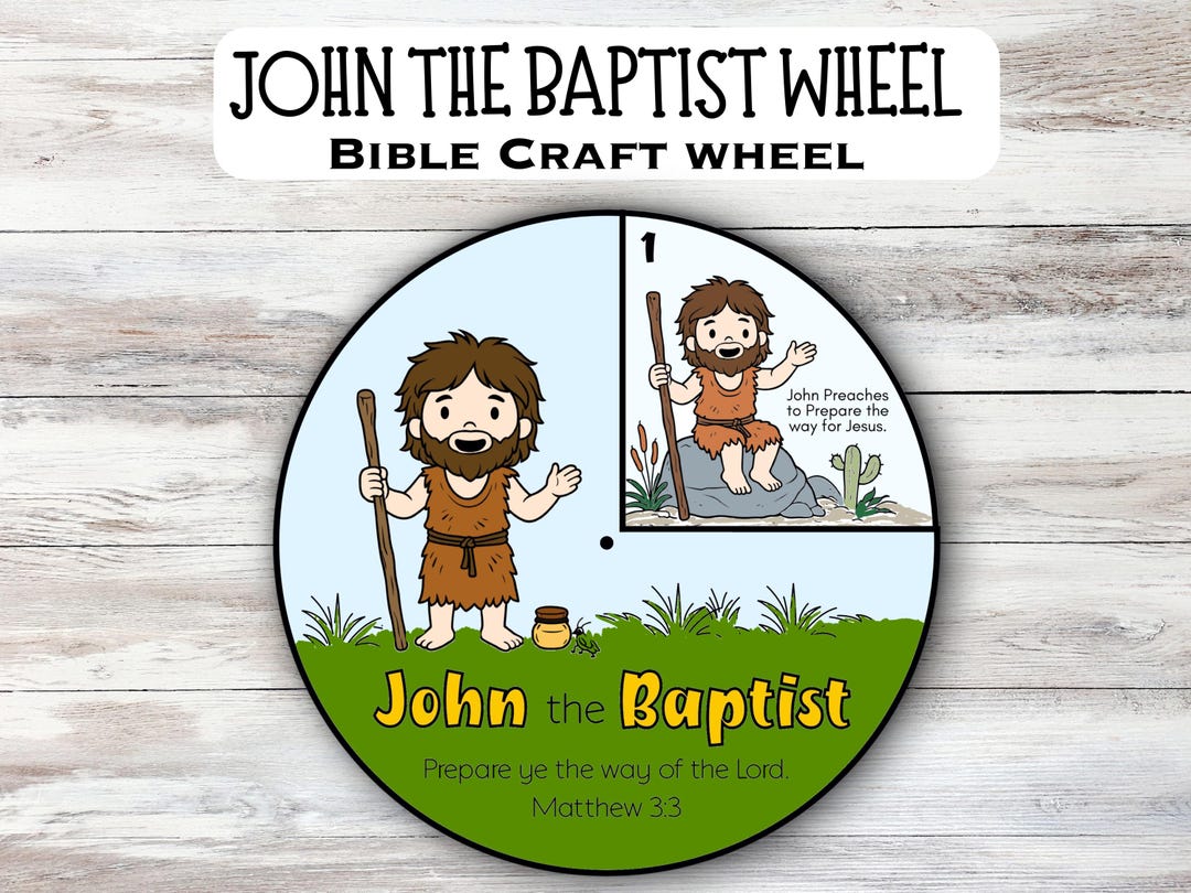 John the Baptist Craft, Bible Story Activity, Sunday School Printable ...