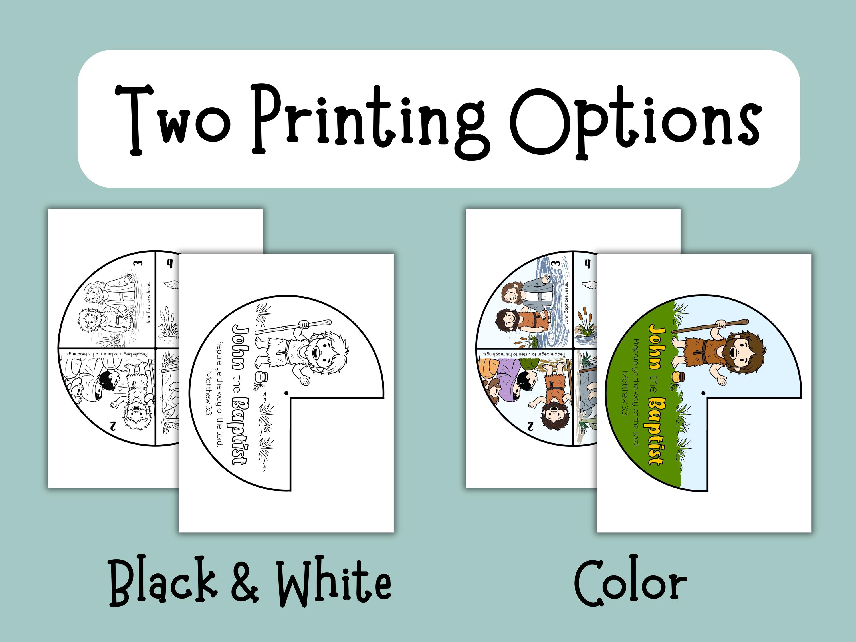 John the Baptist Craft, Bible Story Activity, Sunday School Printable ...