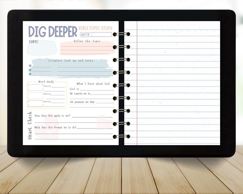 Bible Study Printable – Bible Study Guide & Template for Daily Study ...
