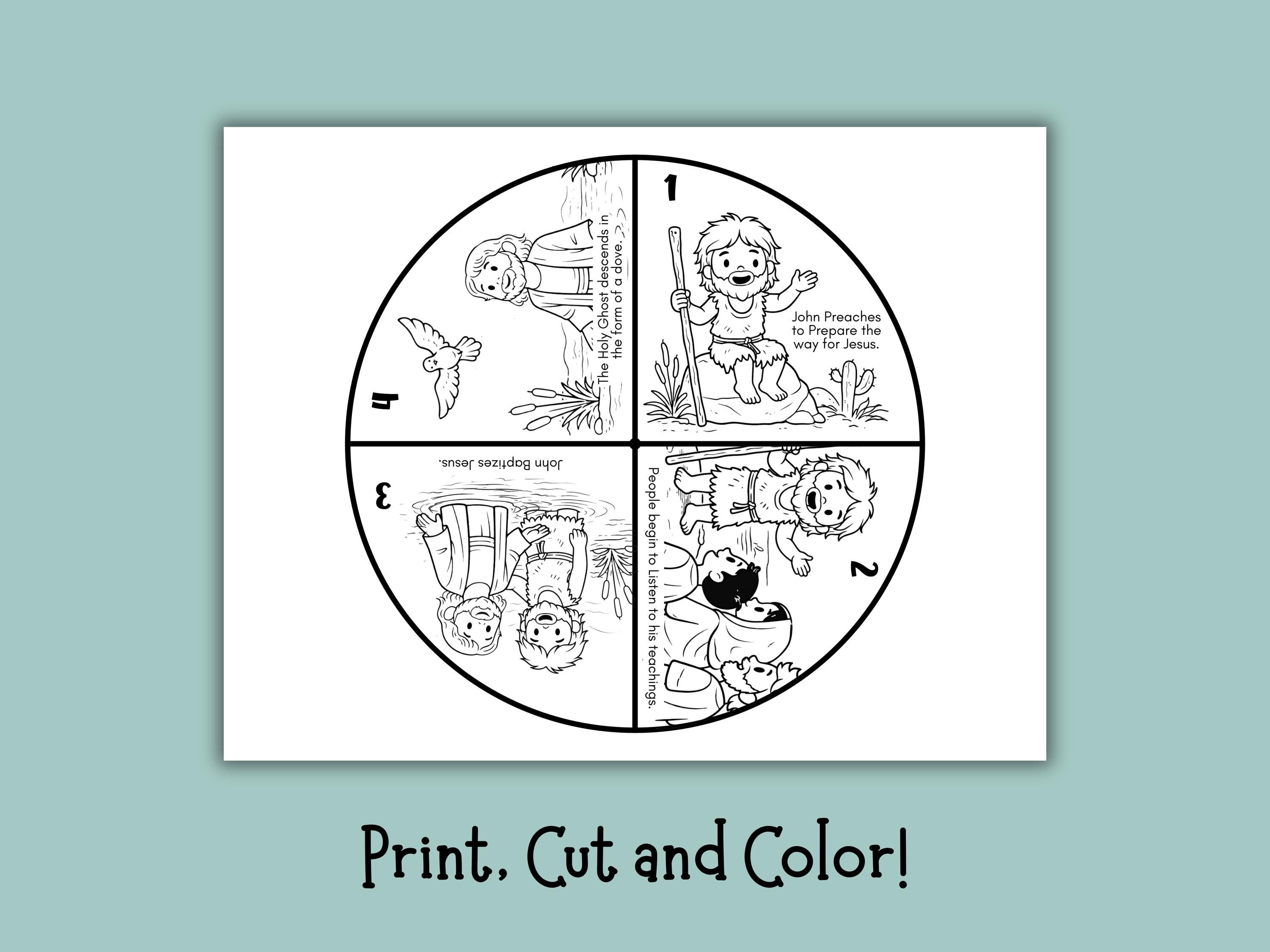 John the Baptist Craft, Bible Story Activity, Sunday School Printable ...