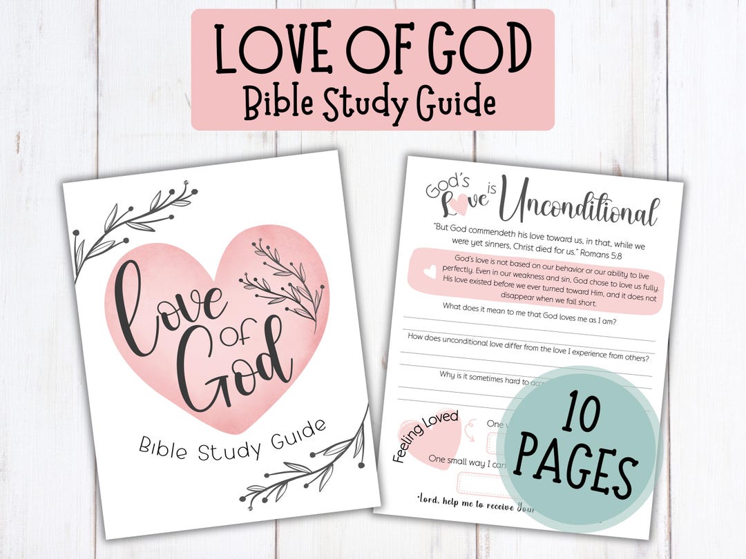 Love of God Bible Study Guide Printable; Christian Devotional Worksheet ...
