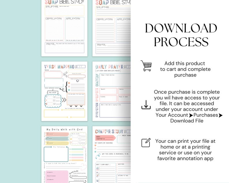 Bible Study Mega Bundle Printable, Bible Verse Mapping, Bible SOAP ...