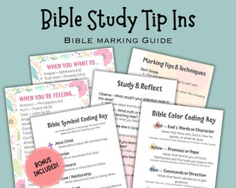 Bible Tip Ins Printable | Bible Study Guide | Verse Mapping Template | Bible Study Resource | Bible Inserts