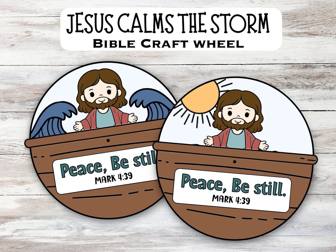 Jesus Calms the Storm Craft, Bible Story Activity, Sunday School ...