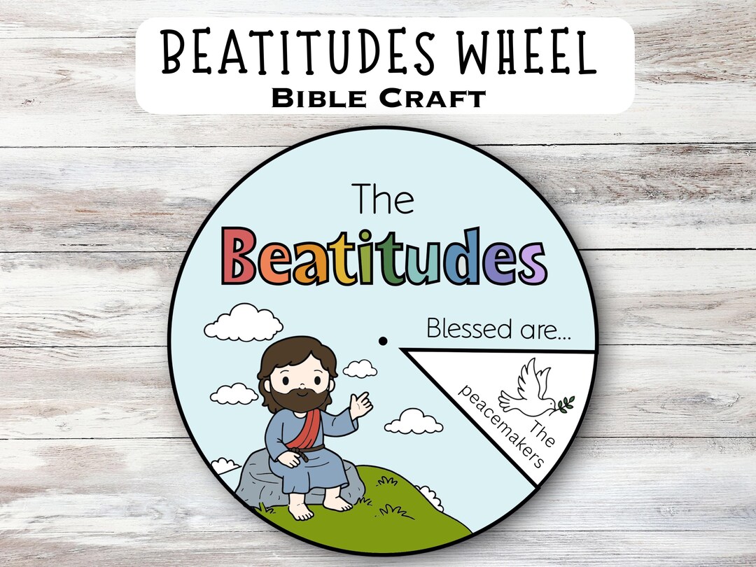Beatitudes Craft Wheel Printable for Kids, Sermon on the Mount Kids ...