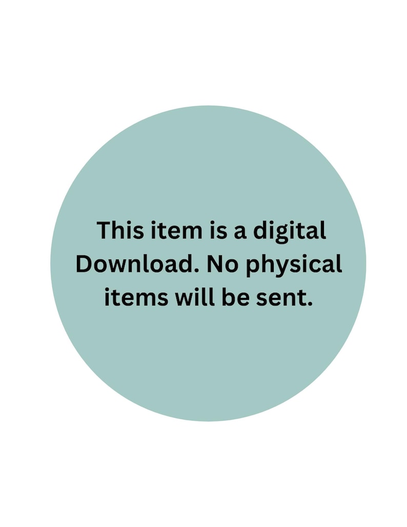 Może przedstawiać: Jasnoniebieskie koło na białym tle z tekstem: "This item is a digital Download. No physical items will be sent."