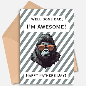 Tarjeta divertida del Día del Padre para papá o abuelo, tarjeta sarcástica para él, tarjeta de hijo, tarjeta de hija, tarjeta de Feliz Día del Padre, tarjeta humorística