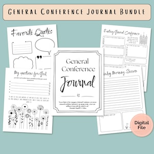 LDS General Conference Journal - Perfect for Teens and Youth, Unique Latter Day Saint Journal for General Conference with multiple pages