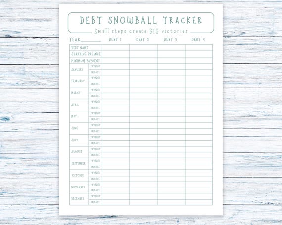 Debt Snowball Tracker Printable, Debt Snowball Worksheet, Debt Repayment Planner, Bill Payment Tracker, A4 A5 Letter Budget Insert