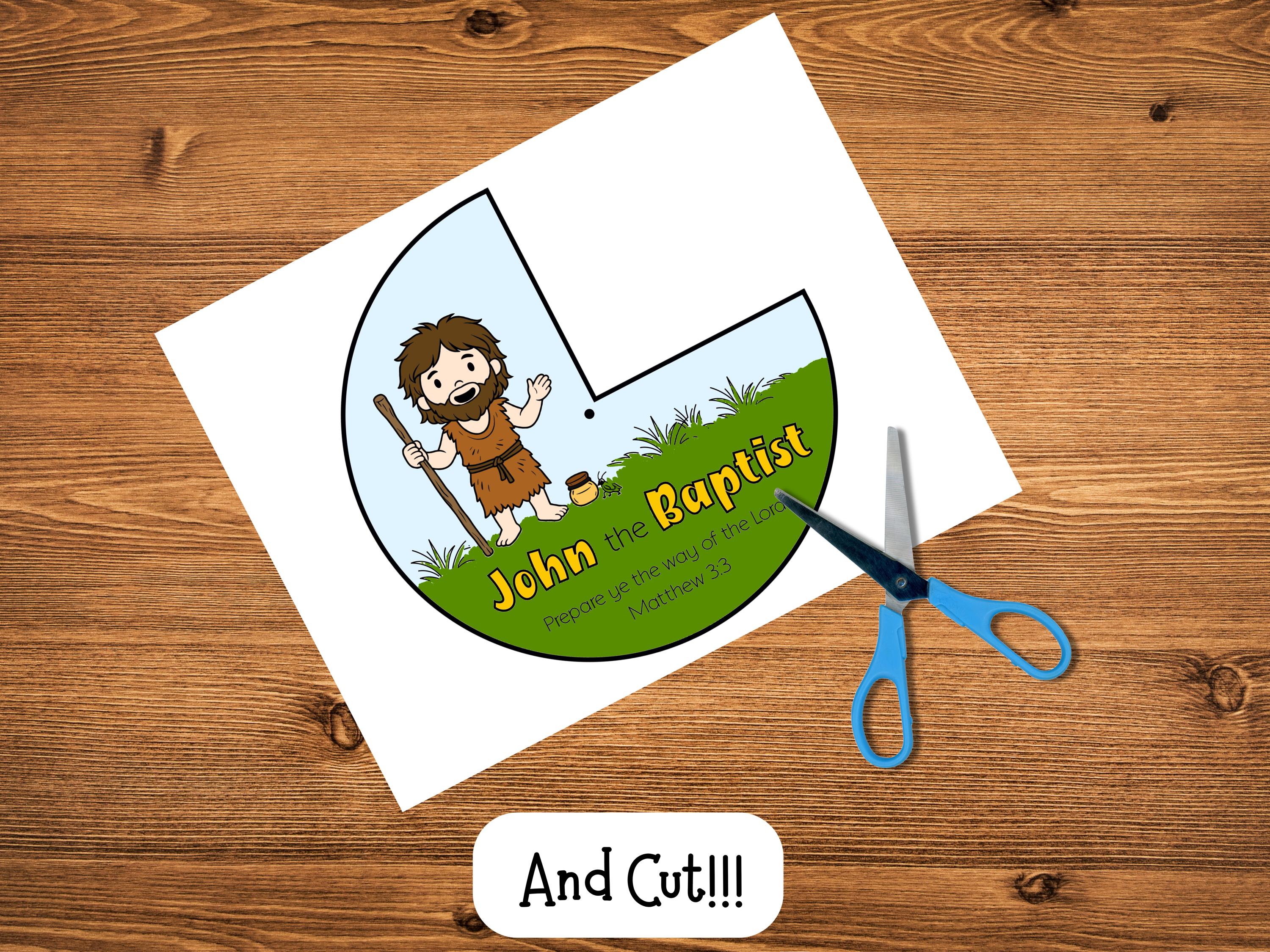 John the Baptist Craft, Bible Story Activity, Sunday School Printable ...