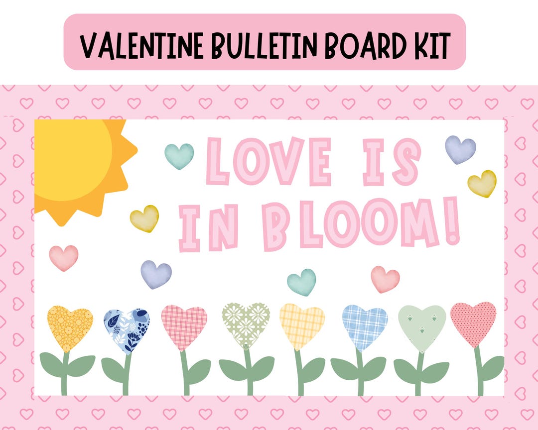 Valentine Bulletin Board Kit Printable, Classroom, School, Church ...