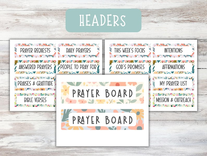 Prayer Board Kit Printable, Christian Vision Board, Prayer Request ...