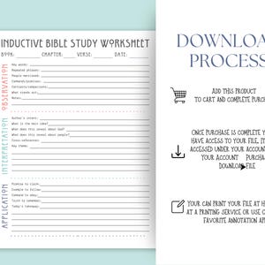 Inductive Bible Study Sheet, Printable Scripture Guide , Verse Mapping ...