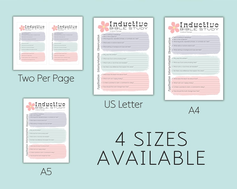 Inductive Bible Study Sheet, Printable Scripture Guide , Verse Mapping ...