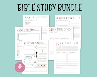 Bible study printable - Bible Verse mapping, Bible SOAP study, Bible study guide and template for bible study notes and sermon notes