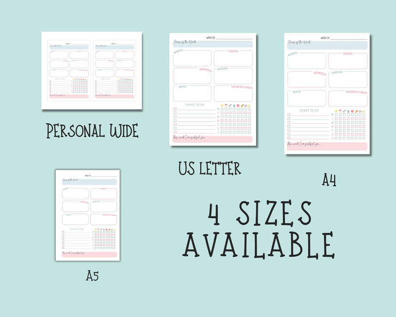 Printable Weekly Planner With Habit Tracker & Gratitude Section ...