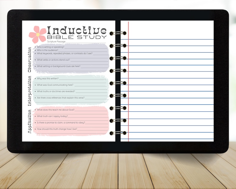 Inductive Bible Study Sheet, Printable Scripture Guide , Verse Mapping ...