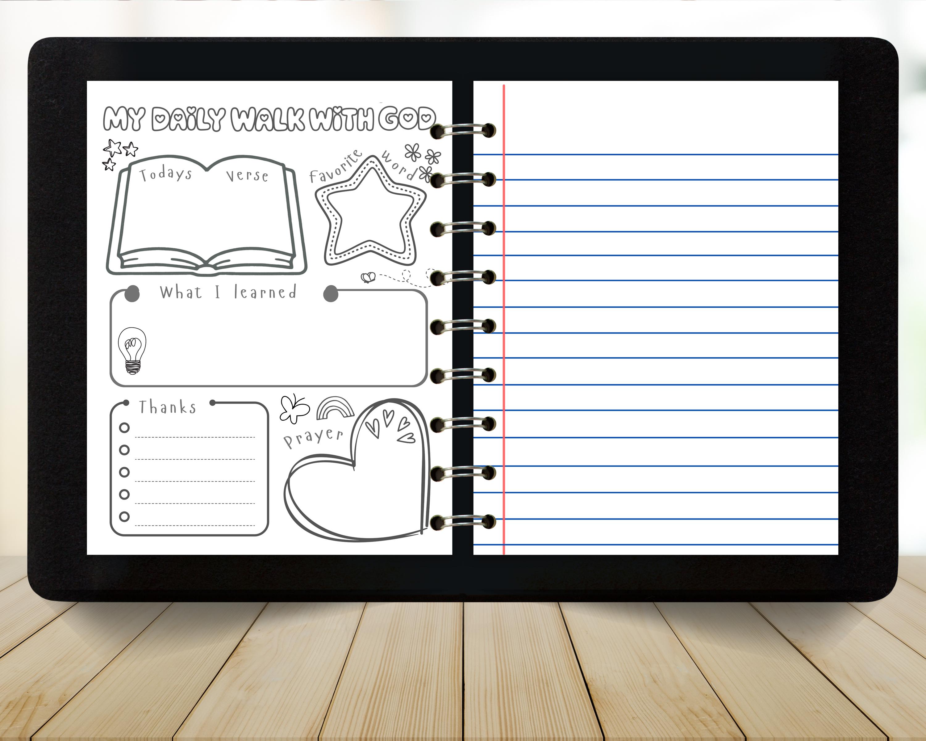 Kids Bible Study Printable – Daily Bible Study Journal for Kids ...