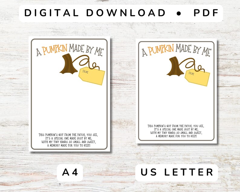 Pumpkin Poem Handprint Craft, Printable Kids Handprint Art, Fall ...