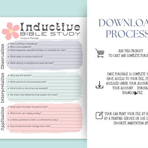 Inductive Bible Study Sheet, Printable Scripture Guide , Verse Mapping ...