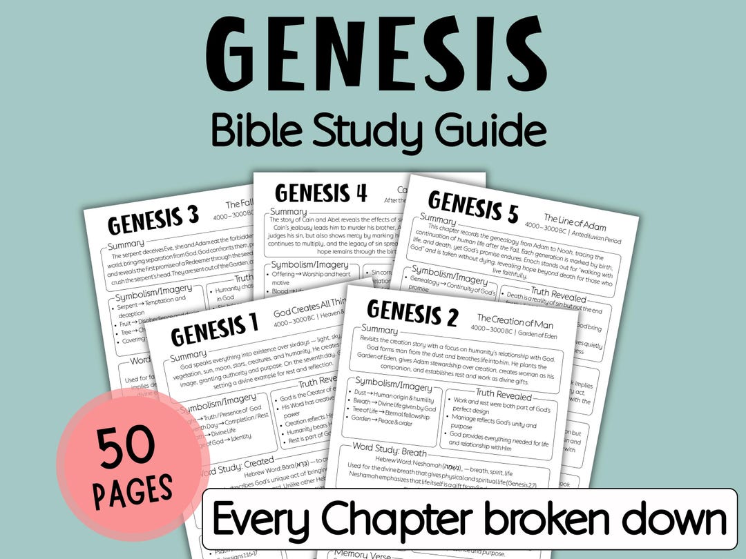 Genesis Study Guide Pdf Genesis Bible Study Guide, Printable Bible Study Template, Bible Study ...