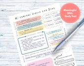 Spanish Bible Study Printable – Spanish Bible Study Guide & Template for Daily Study and Spiritual Meditation – Spanish Bible Study Journal