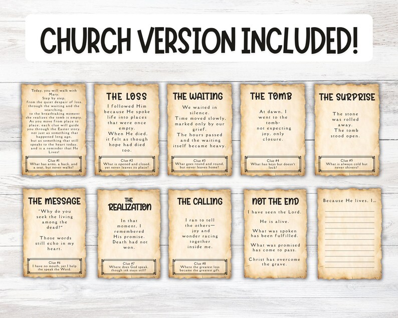 He is Risen Easter Scavenger Hunt for Teens & Adults, Christian Themed ...