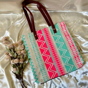Patterned Multicolor Handmade Tote Bag