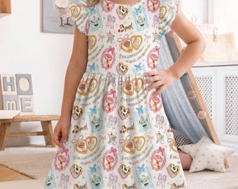 Buzz Lightyear Woody Jessie Kid Ruffle Sleeve Dress, Toy Story Outfit, Buzz Lightyear Woody Jessie Costume, Disney Trip Toddler