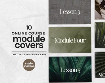 Boho Course Module Cover Template | Online Course Creator | Coaching Templates |  Online Course Template