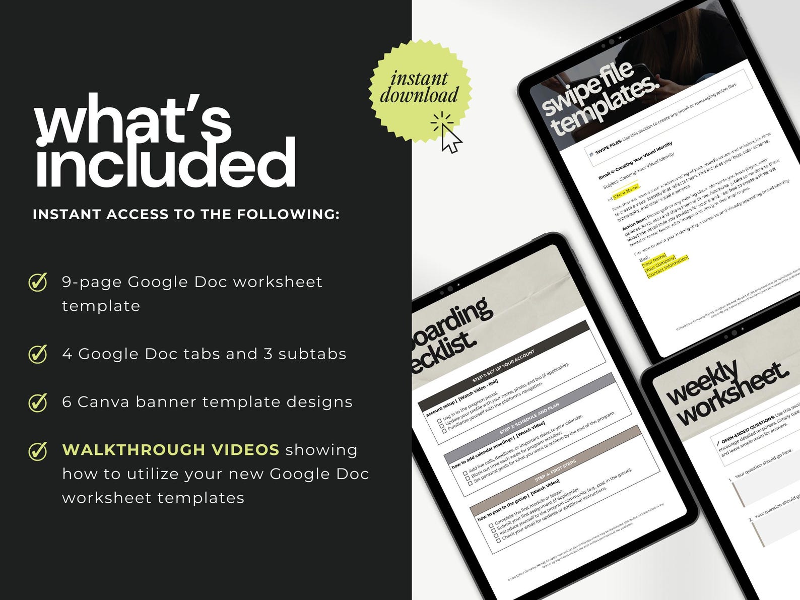 Google Docs Workbook Template | Welcome Packet Template | Course ...