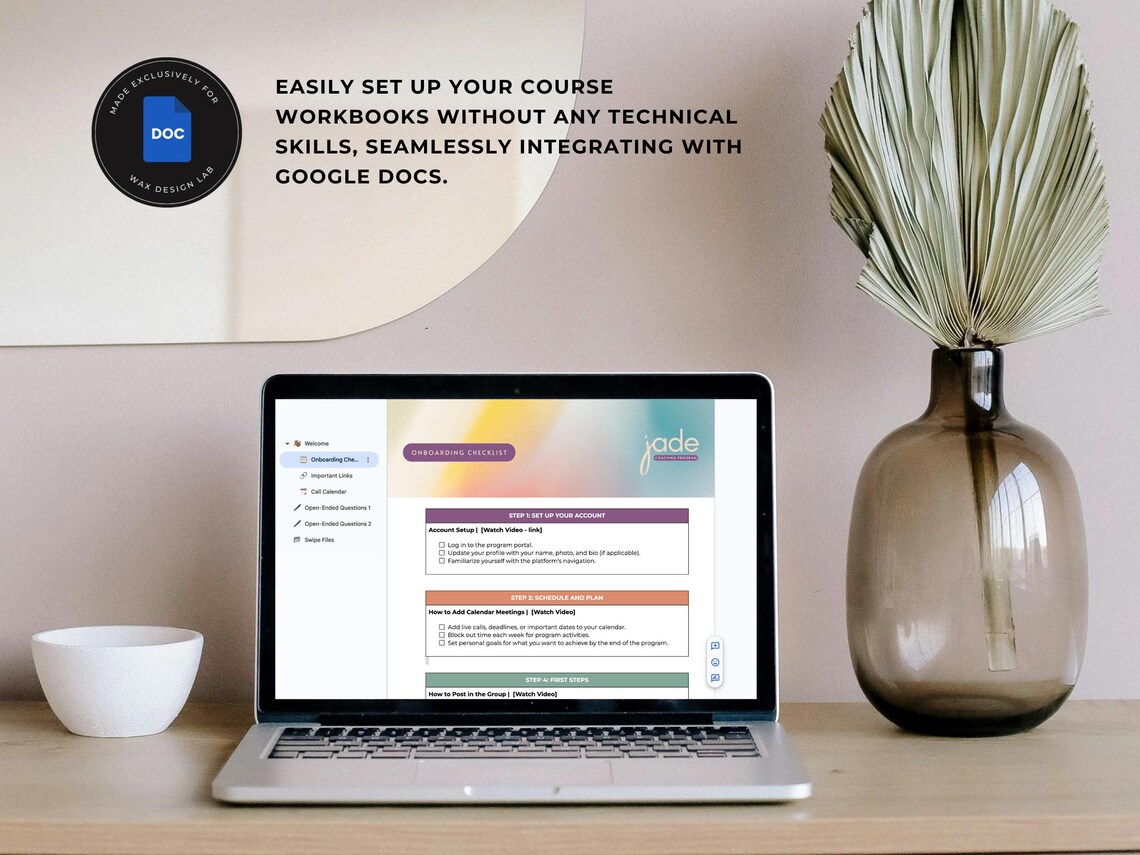 Google Docs Workbook Template | Welcome Packet Template | Course ...