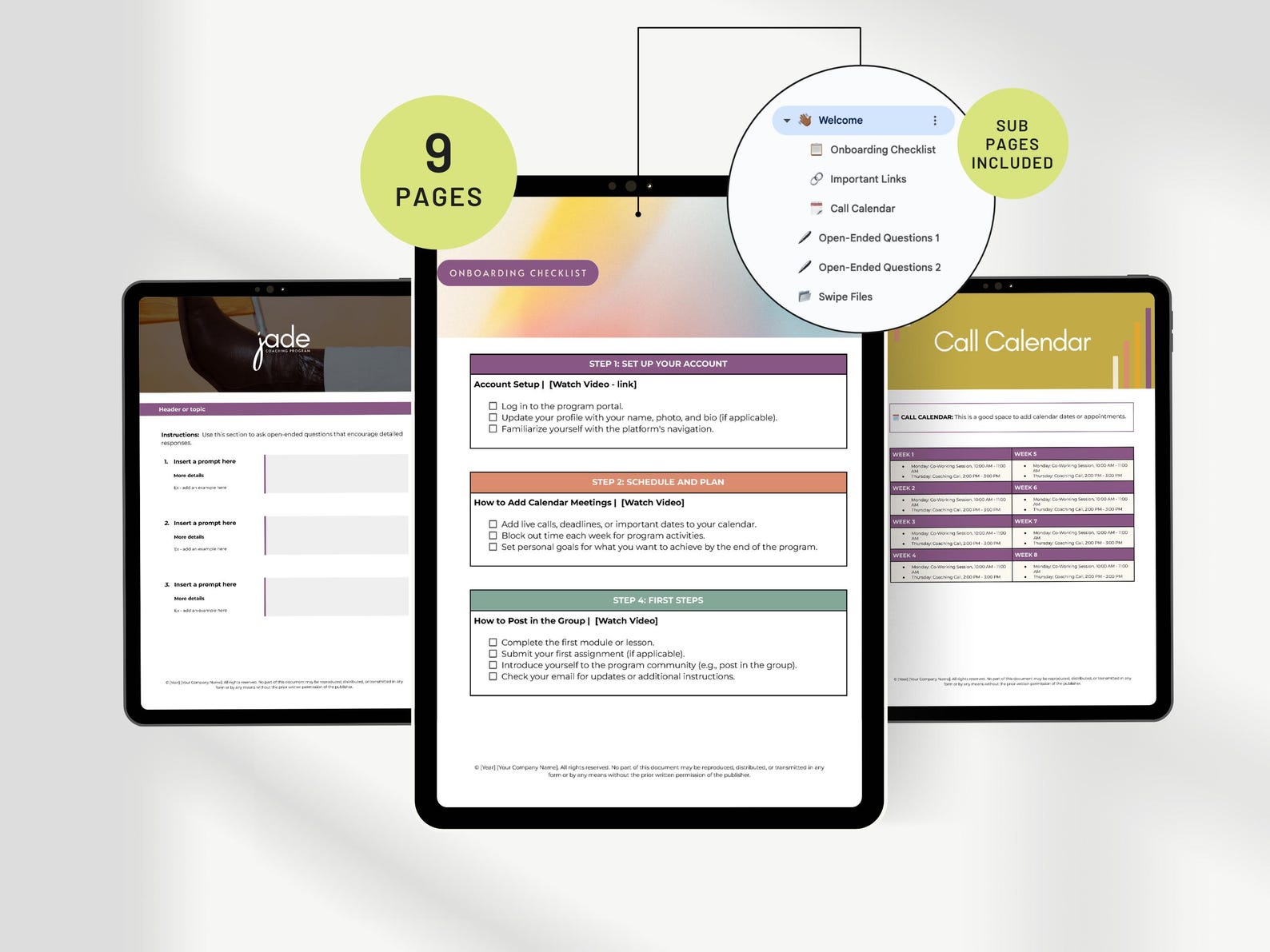 Google Docs Workbook Template | Welcome Packet Template | Course ...