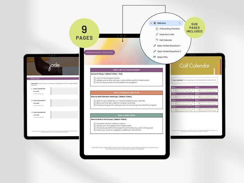Google Docs Workbook Template | Welcome Packet Template | Course ...