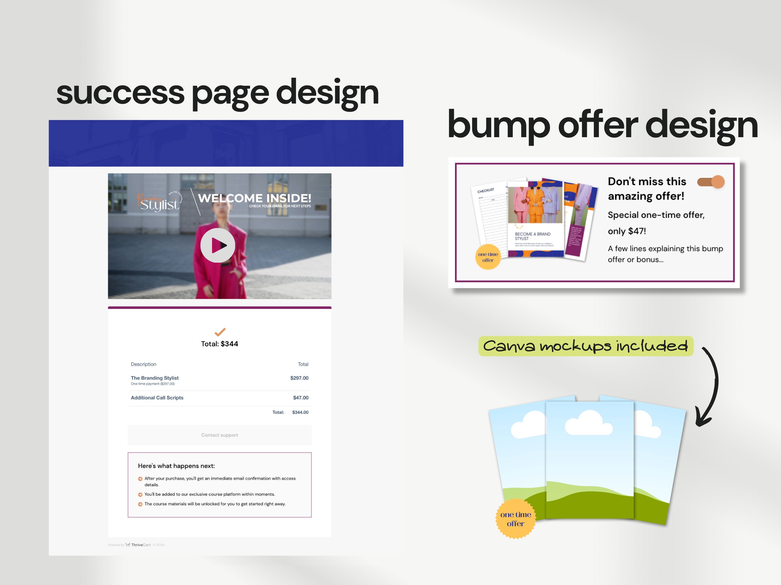 Thrivecart Checkout Template | Course Sales Page | Coaching Template ...